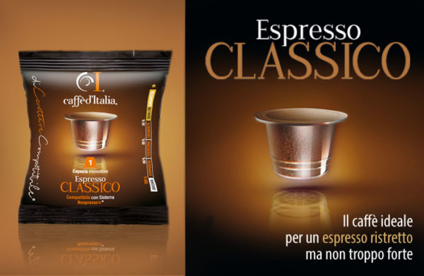 imagen de packaging de capsulas compatibles espresso classico