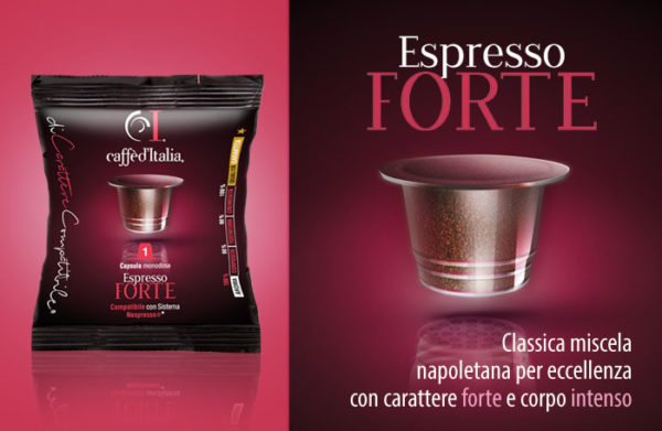 imagen de packaging de capsulas compatibles espresso forte